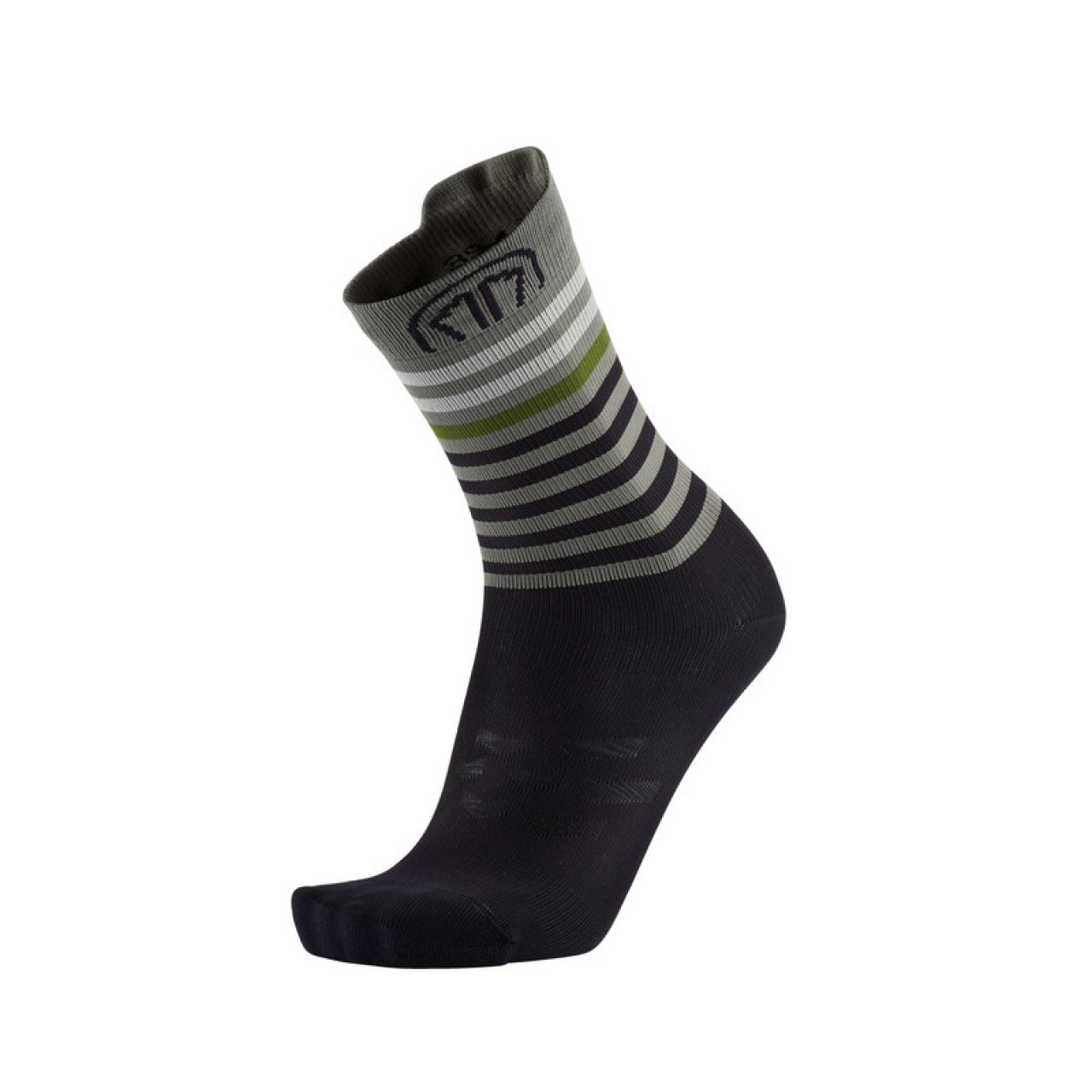 SIDAS RUN ANATOMIC LIGHT CREW BLACK ET DARK GREY Chaussettes de running