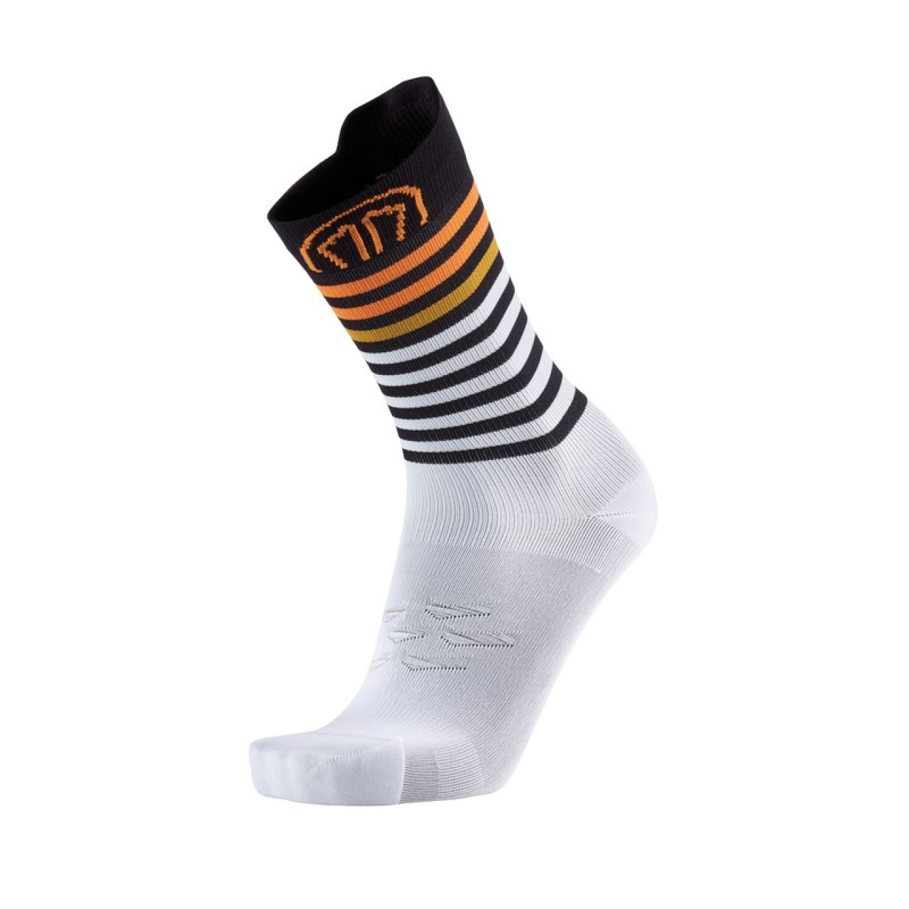 SIDAS RUN ANATOMIC LIGHT CREW WHITE ET BLACK  Chaussettes de running