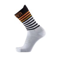 SIDAS RUN ANATOMIC LIGHT CREW WHITE ET BLACK  Chaussettes de running pas cher