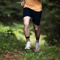 SIDAS RUN ANATOMIC LIGHT CREW WHITE ET BLACK  Chaussettes de running pas cher