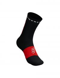 COMPRESSPORT ULTRA TRAIL SOCKS V2.0  BLACK RED Chaussettes running pas cher