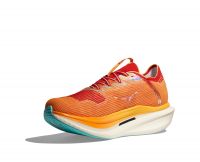 HOKA  CIELO X1 CERISE ET SOLAR FLARE Chaussures avec plaque carbone pas cher