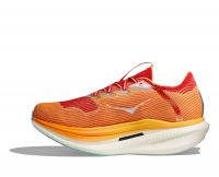 HOKA  CIELO X1 CERISE ET SOLAR FLARE Chaussures avec plaque carbone pas cher