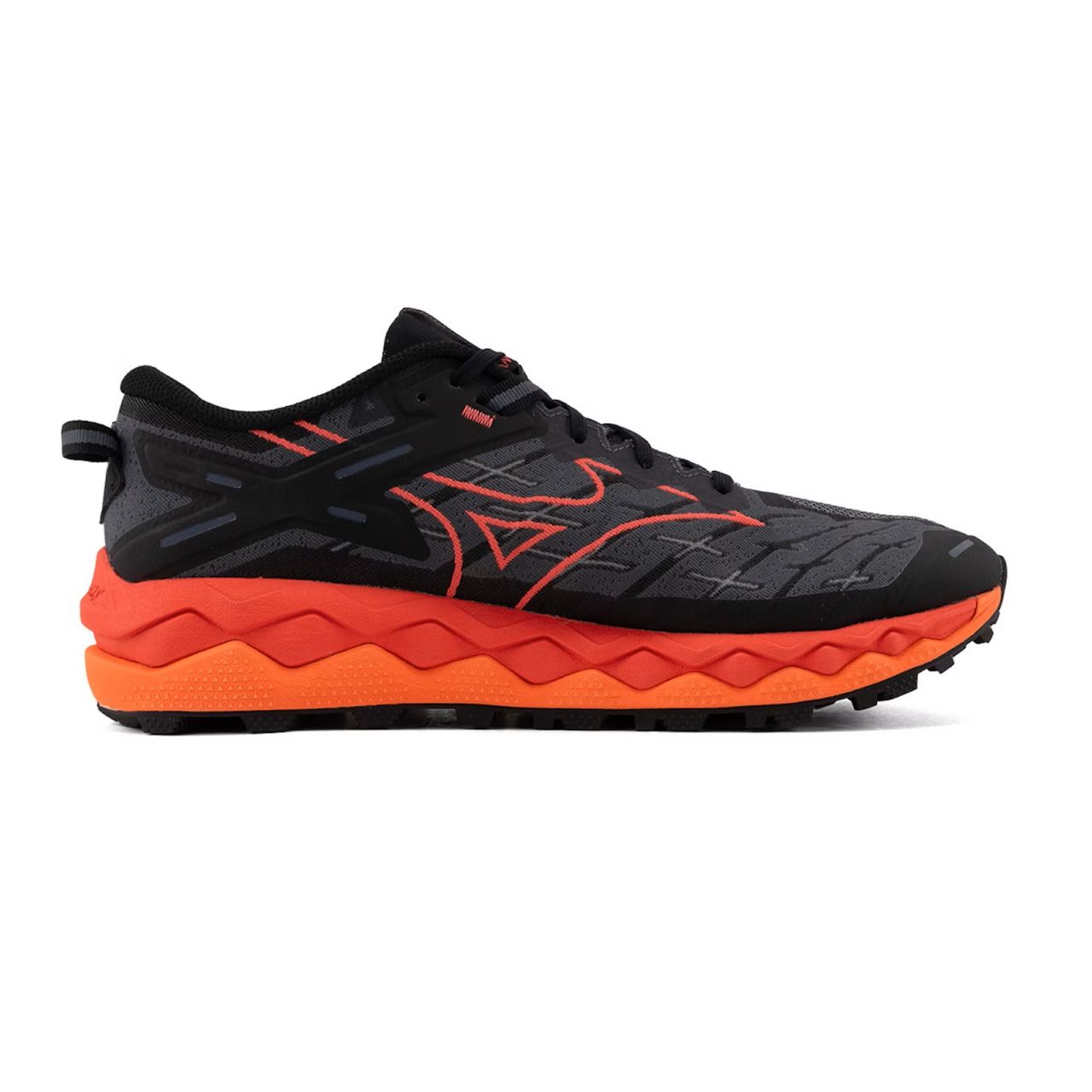 MIZUNO WAVE MUJIN 10 BLACK ET NASTURLIUM Chaussures de Trail
