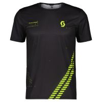 SCOTT TEE SHIRT RC SS NOIRE ET JAUNE Tee shirt running