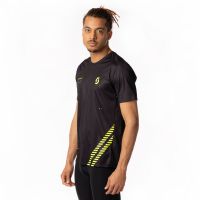 SCOTT TEE SHIRT RC SS NOIRE ET JAUNE Tee shirt running pas cher