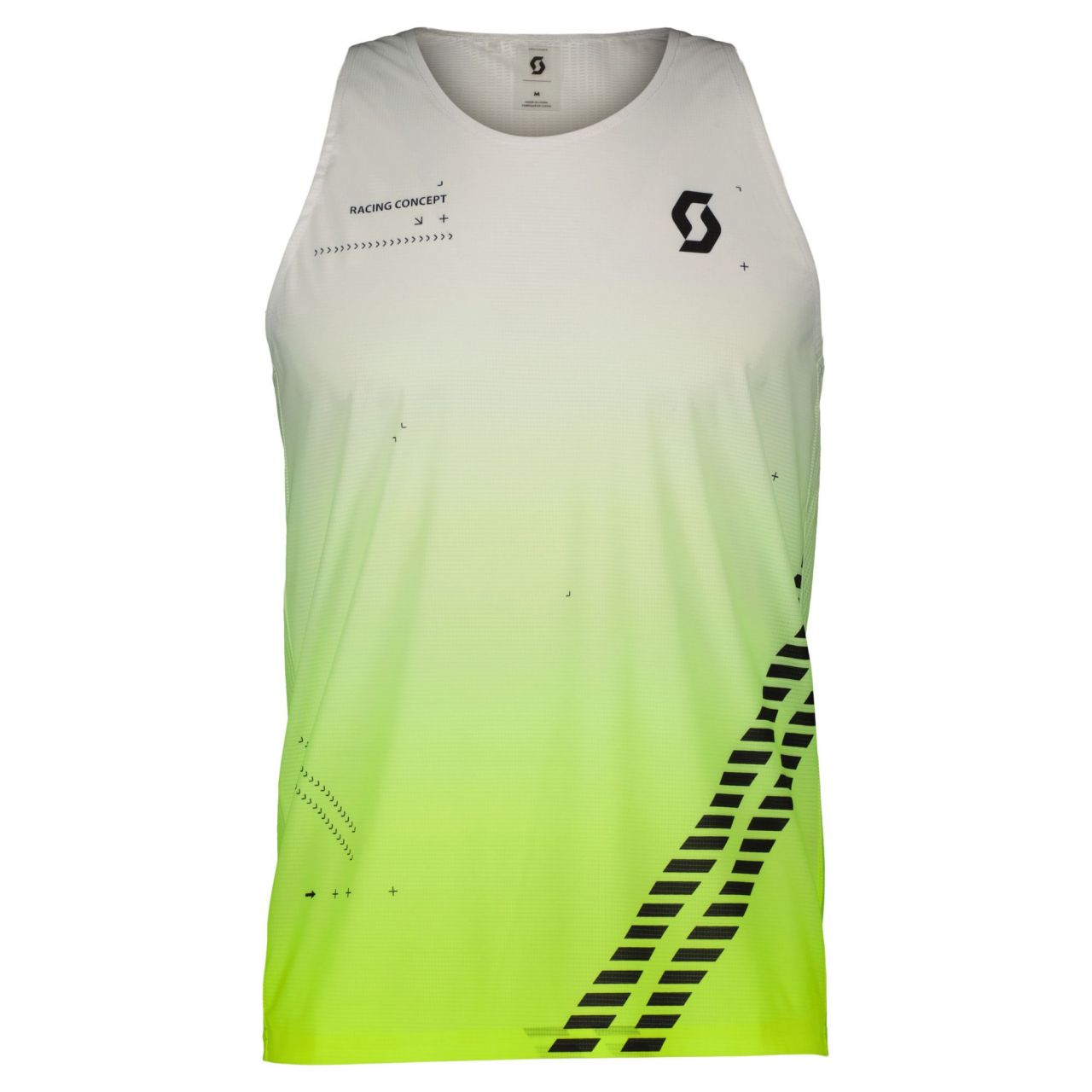 SCOTT TANK MENS RC RUN JAUNE ET NOIR Débardeur running
