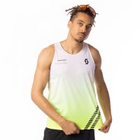 SCOTT TANK MENS RC RUN JAUNE ET NOIR Débardeur running pas cher