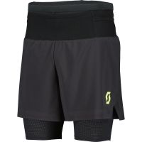 SCOTT HYBRID SHORT RC RUN BLACK YELLOW Short 2 en 1