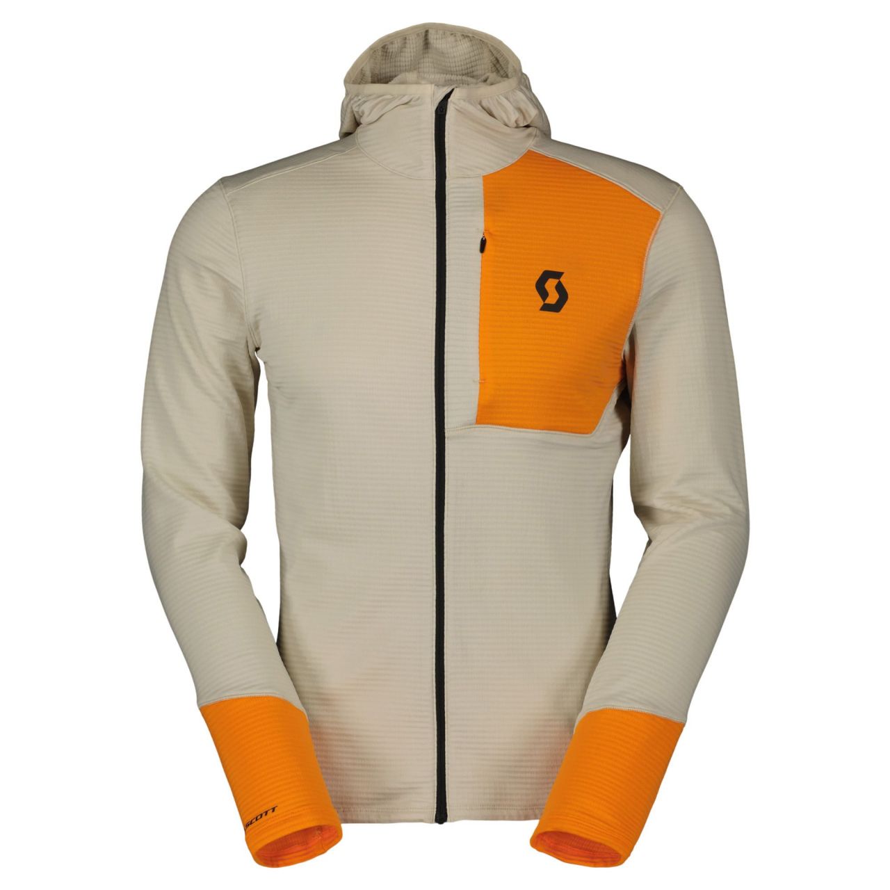 SCOTT HOODY MENS DEFINED LIGHT DUST WHITE Sweat capuche running