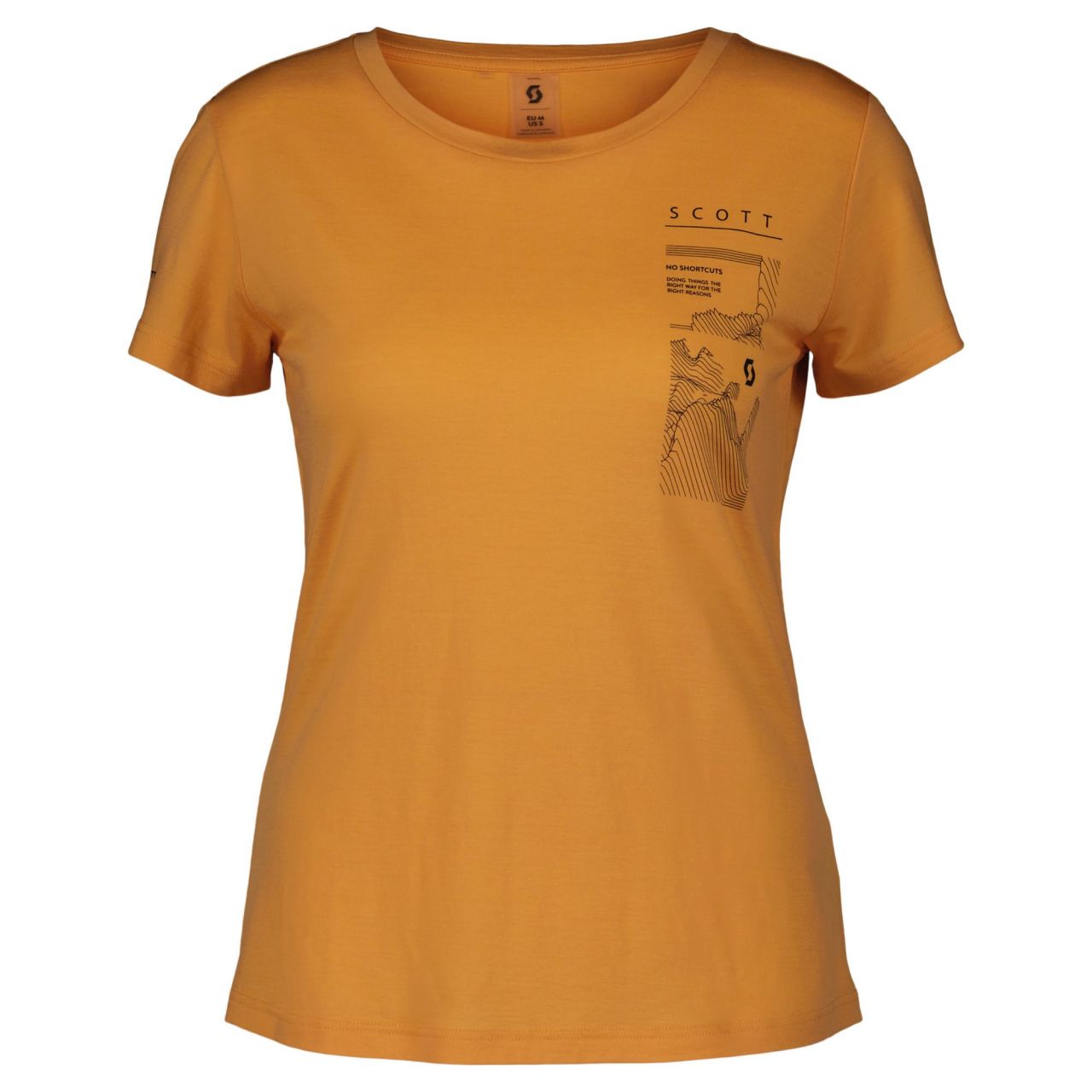 SCOTT MAILLOT MC DEFINED MERINOS GRAPHIC SS MELON ORANGE Tee shirt été merinos