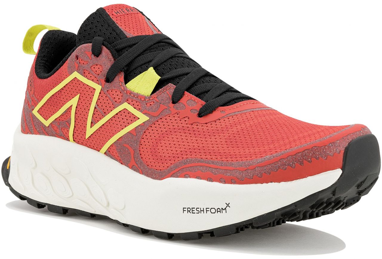 NEW BALANCE FRESH FOAM HIERRO V8 NEO FLAME ET TEA TREE chaussure de  trail