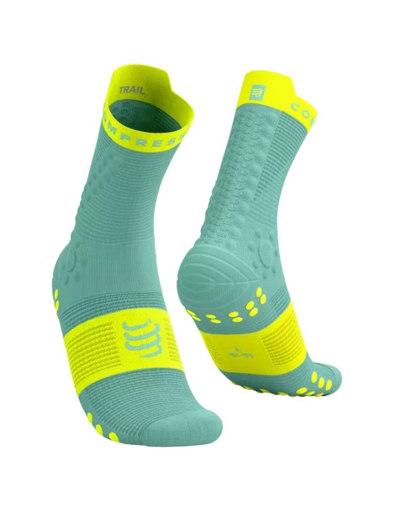 COMPRESSPORT PRO RACING SOCKS V4.0 TRAIL SHELL BLUE Chaussettes running