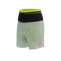 COMPRESSPORT TRAIL RACING 2 EN 1 SHORT SUGAR ICE  Short de running pas cher