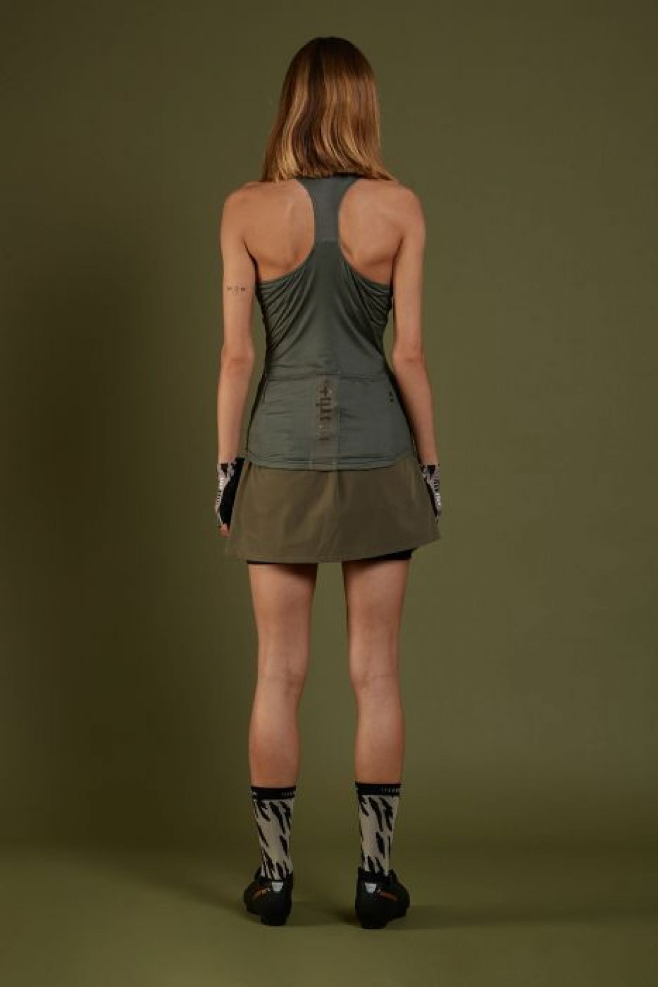 ZERO RH FASHION LOGO W TOP KAKI ET JAVA Maillot velo ete femme
