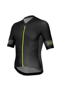 ZERO RH SPEED JERSEY BELUGA BLACK ET ACID LIME Maillot vélo été
