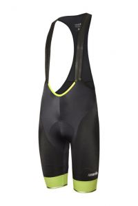 ZERO RH LOGO EVO BIBSHORT BLACK ET ACID LIME  Cuissard vélo Homme