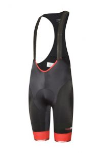 ZERO RH LOGO EVO BIBSHORT BLACK ET RED CODE  Cuissard vélo Homme