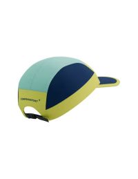 COMPRESSPORT 5 PANEL LIGHT CAP GREEN SHEEL ET BLUE Casquette running pas cher