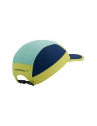 COMPRESSPORT 5 PANEL LIGHT CAP GREEN SHEEN ET BLUE Casquette running pas cher