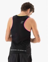 COMPRESSPORT PRO RACING SINGLET BLACK ET SAFE  Débardeur de running pas cher