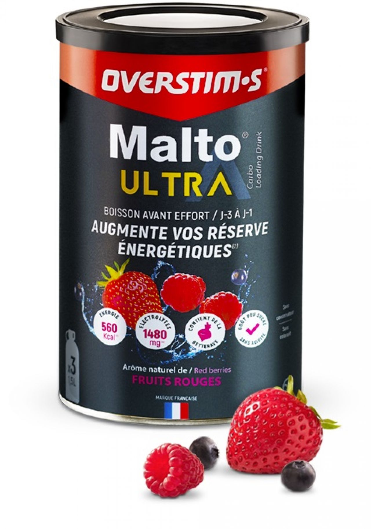 OVERSTIMS MALTO ULTRA  FRUITS ROUGES Dietetique avant effort