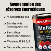 OVERSTIMS MALTO ULTRA  FRUITS ROUGES Dietetique avant effort pas cher