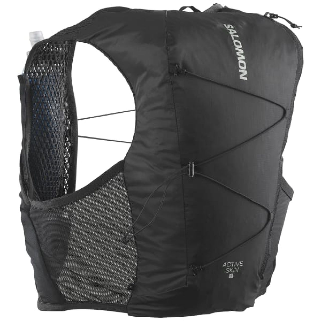 SALOMON ACTIVE SKIN 8 BLACK METAL  Sac à dos trail