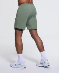 DAEHLIE SHORT RUN 2 EN 1 DARK FOREST  Short Running pas cher