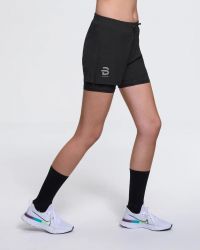 DAEHLIE SHORT RUN 2 EN 1 NOIR  Short Running pas cher