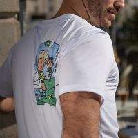 T-SHIRT TECHNIQUE "DBDB" BLANC pas cher