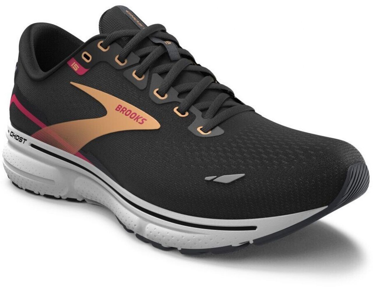 BROOKS GHOST 15 BLACK ET ORANGE Chaussures de running
