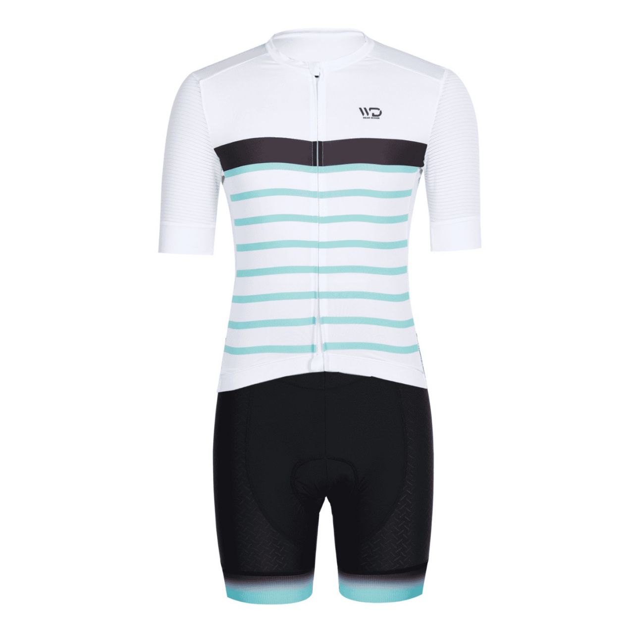 WEAR DESIGN MAILLOT PRO LIGHT BLANC ET VERT D EAU Maillot velo femme