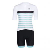 WEAR DESIGN MAILLOT PRO LIGHT BLANC ET VERT D EAU Maillot vélo femme pas cher