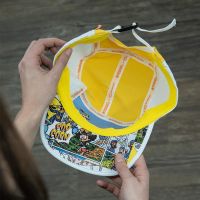 BV SPORT CASQUETTE 5 PANEL "DBDB" JAUNE BLEU BLANC pas cher