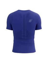 COMPRESSPORT RACING SS TEE DAZZING BLUE  Tee shirt de running pas cher