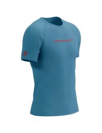 COMPRESSPORT TRAINING SS TEE NIAGARA BLUE  Tee shirt de running