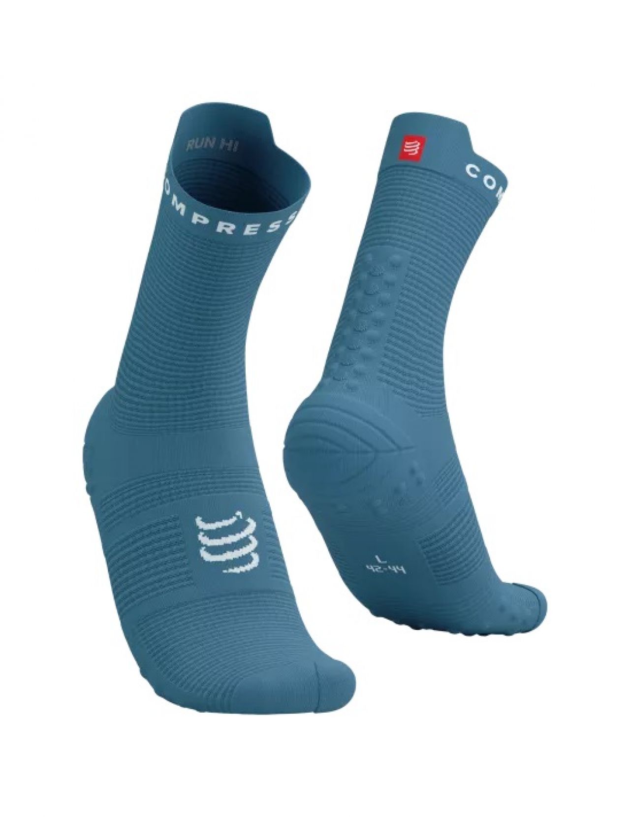 COMPRESSPORT PRO RACING SOCKS V4.0 RUN HIGH NIAGARA BLUE Chaussettes running