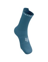 COMPRESSPORT PRO RACING SOCKS V4.0 RUN HIGH NIAGARA BLUE Chaussettes running pas cher