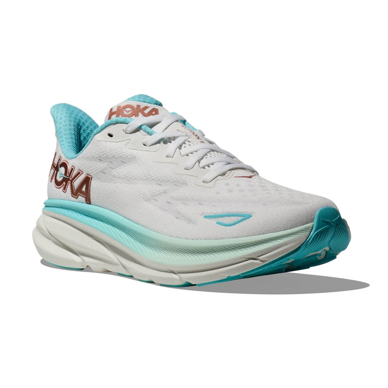 HOKA CLIFTON 9 FROST ET ROSE GOLD Chaussures de running