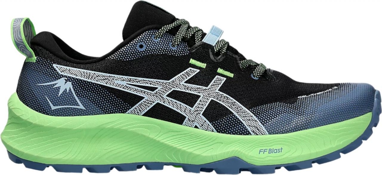 ASICS GEL TRABUCO 12 BLACK ET LIGHT BLUE Chaussures de trail