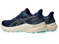 ASICS GT 2000 12 BLUE EXPANSE ET CHAMPAGNE   Chaussures Running pas cher