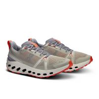 ON RUNNING CLOUDSURFER TRAIL FOSSIL ET IVORY Chaussures de trail pas cher