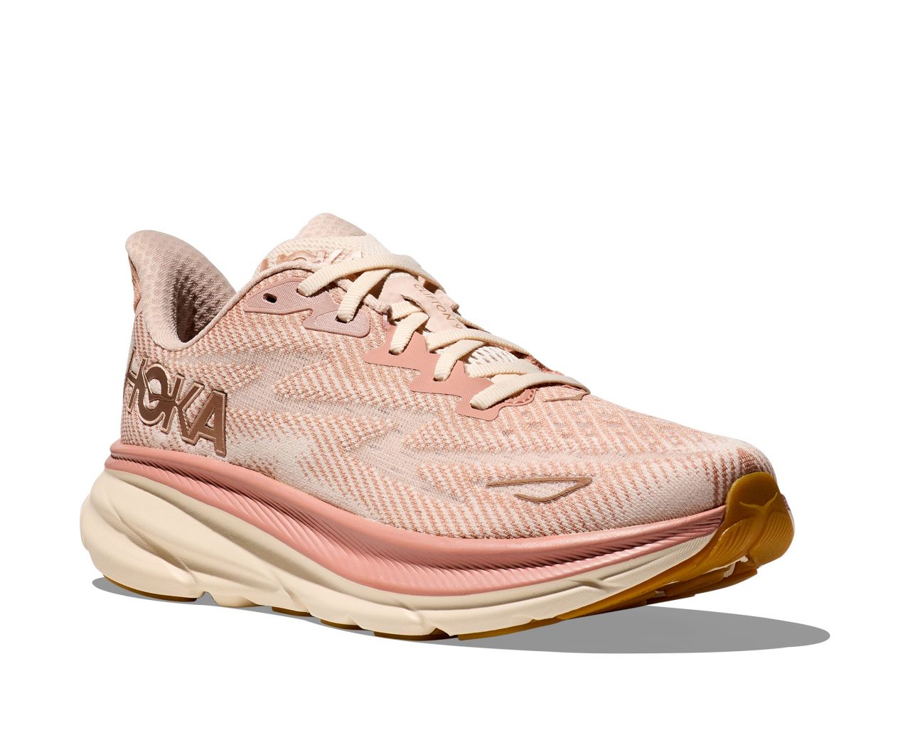 HOKA CLIFTON 9 SANDSTONE ET CREAM  Chaussures de running