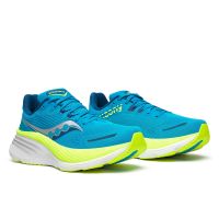 SAUCONY HURRICANE 24 VIZIBLUE ET CITRON Chaussures running saucony pas cher