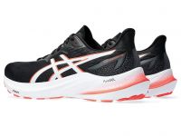 ASICS GT 2000 12 BLACK ET  SUNRISE RED Chaussures Running pas cher