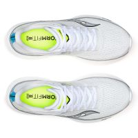 SAUCONY RIDE 17 WHITE ET VIZI Chaussures running pas cher
