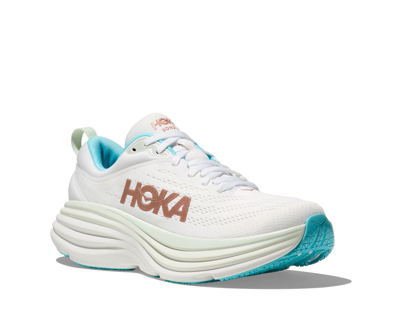 HOKA BONDI 8 FROST ET ROSE GOLD Chaussures de running