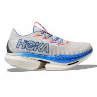 HOKA CIELO X1 WHITE ET VIRTUAL BLUE Chaussures avec plaque carbone pas cher