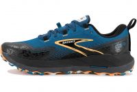 BROOKS CASCADIA 18 BLUE SAPPHIRE BLACK ET ORANGE Chaussures de trail pas cher